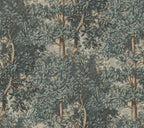 Charles wallpaper by Sandberg – forest & woodland design, Blue – flat swatch showing the repeat