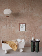Charles wallpaper by Sandberg – forest & woodland design, Pink – Blush – styled in a room setting, view 3
