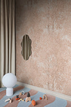 Charles wallpaper by Sandberg – forest & woodland design, Pink – Blush – styled in a room setting, view 4