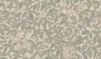 Linnea Mural wall mural by Sandberg – floral design, Green – Garden Green – flat swatch showing the repeat