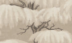 Alba Mural wall mural by Sandberg – forest & woodland design, Beige – flat swatch showing the repeat