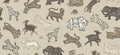 Leonard wallpaper by Sandberg – animals design, Beige – styled in a room setting, view 2
