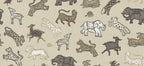 Leonard wallpaper by Sandberg – animals design, Beige – styled in a room setting, view 2