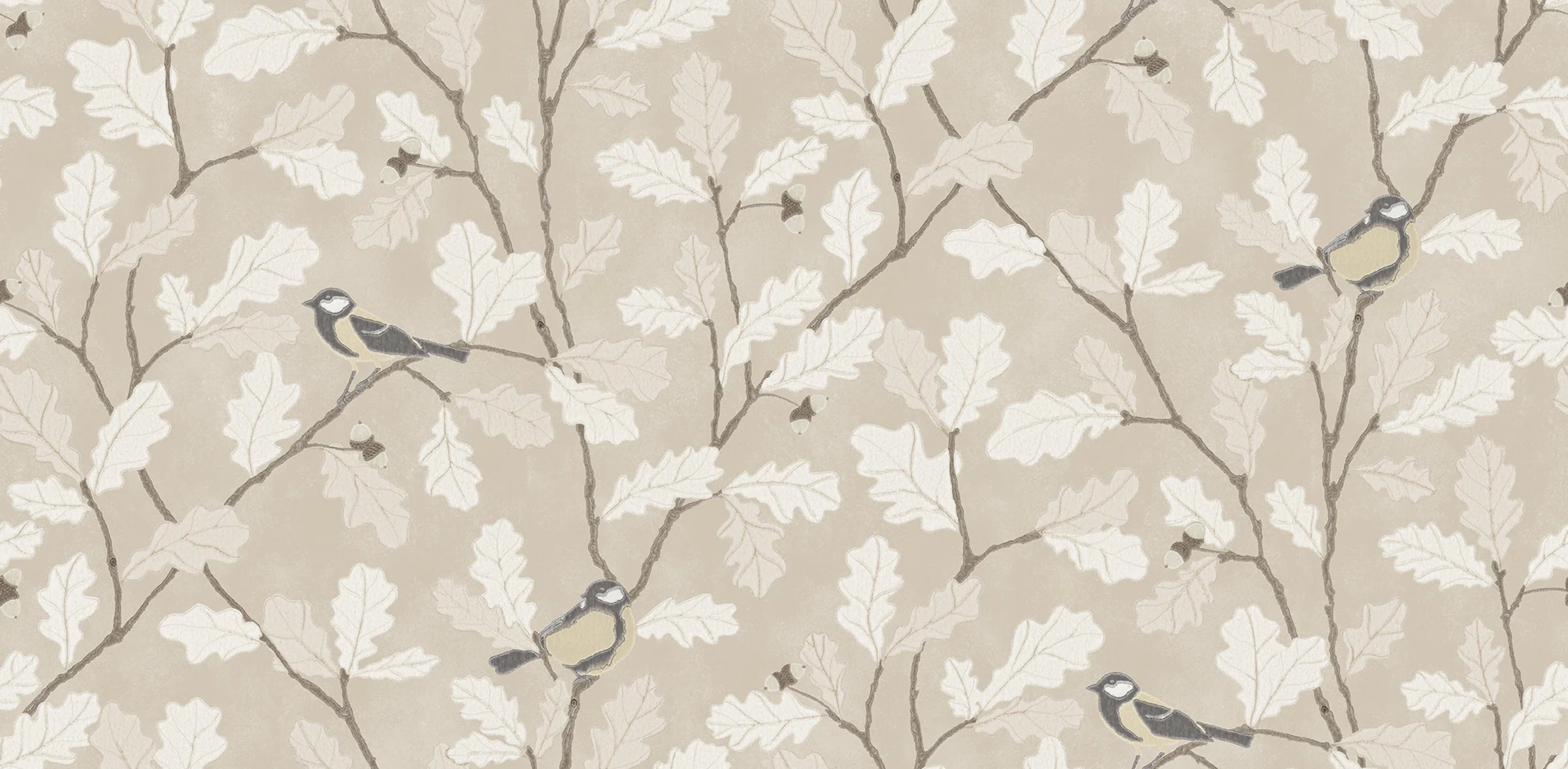Waldemar wallpaper by Sandberg – botanical design, Beige