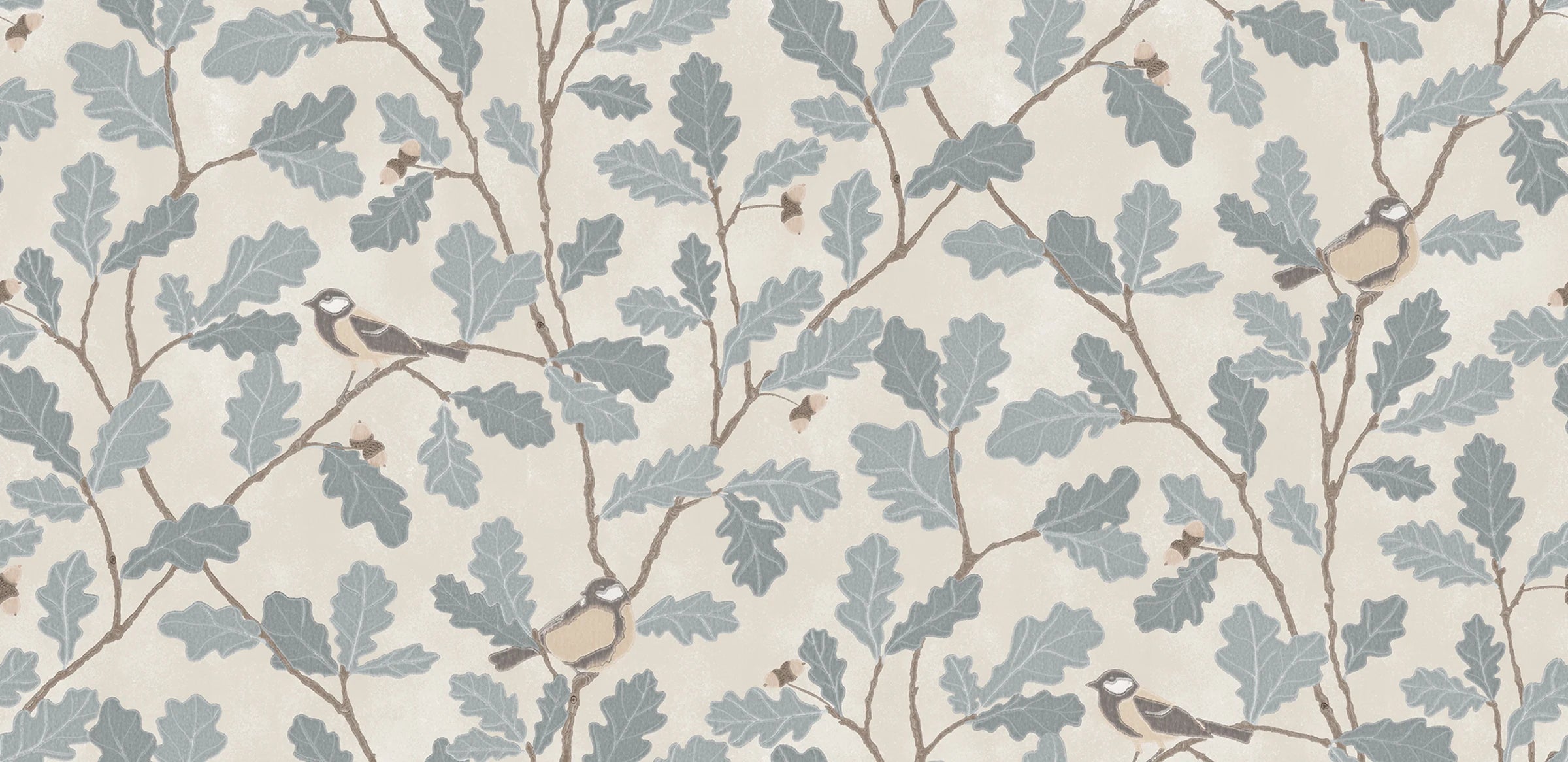 Waldemar wallpaper by Sandberg – botanical design, Light Blue – flat swatch showing the repeat, view 2