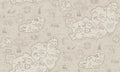 Ferdinand wallpaper by Sandberg – kids & nursery design, Beige – styled in a room setting, view 2