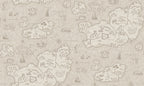 Ferdinand wallpaper by Sandberg – kids & nursery design, Beige – styled in a room setting, view 2