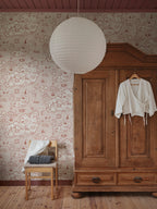 Ferdinand wallpaper by Sandberg – kids & nursery design, Red – Burgundy – styled in a room setting, view 8