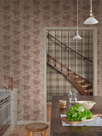 Leopold wallpaper by Sandberg – animals design, Red – Burgundy