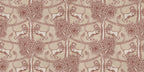 Leopold wallpaper by Sandberg – animals design, Red – Burgundy – flat swatch showing the repeat, view 3