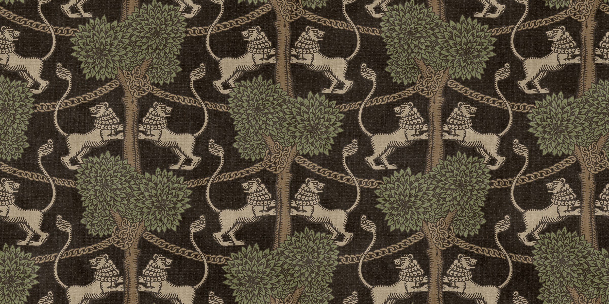 Leopold wallpaper by Sandberg – animals design, Grey – Graphite
