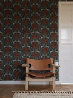 Leopold wallpaper by Sandberg – animals design, Blue