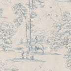 Montfort Mural wall mural by Sandberg – forest & woodland design, Blue – flat swatch showing the repeat