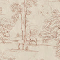Montfort Mural wall mural by Sandberg – forest & woodland design, Orange – Terracotta – flat swatch showing the repeat, view