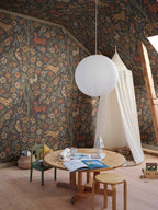 Eden Mural wall mural by Sandberg – animals design, Blue – Classic Blue – styled in a room setting