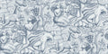 Baccus wallpaper by Sandberg – monochrome design, Light Blue – flat swatch showing the repeat, view 3