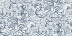 Baccus wallpaper by Sandberg – monochrome design, Light Blue – flat swatch showing the repeat, view 3