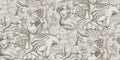 Baccus wallpaper by Sandberg – monochrome design, Grey – Graphite – flat swatch showing the repeat, view 2