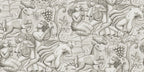 Baccus wallpaper by Sandberg – monochrome design, Grey – Graphite – flat swatch showing the repeat, view 2