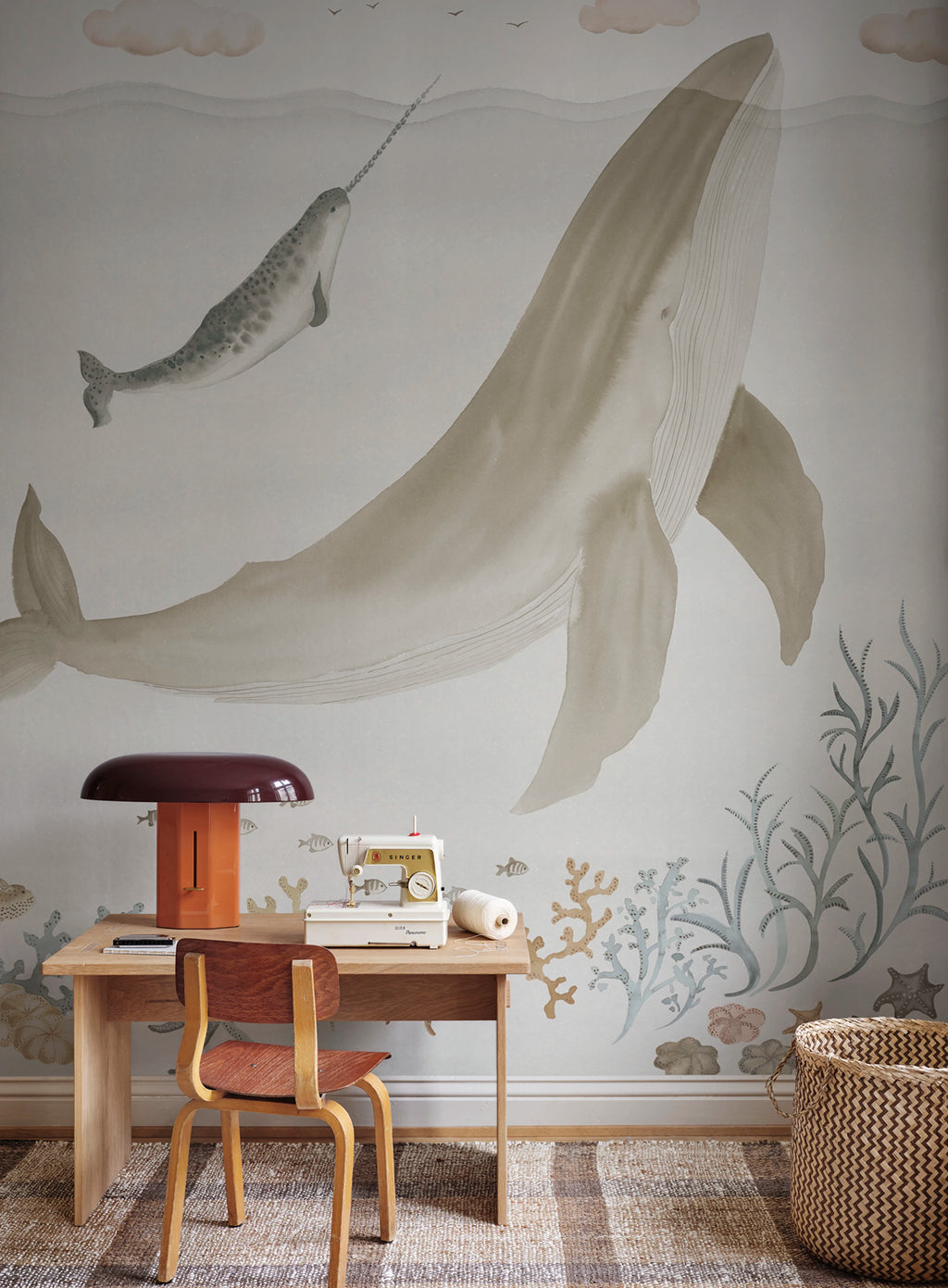Sally wall mural by Sandberg – kids & nursery design, Beige