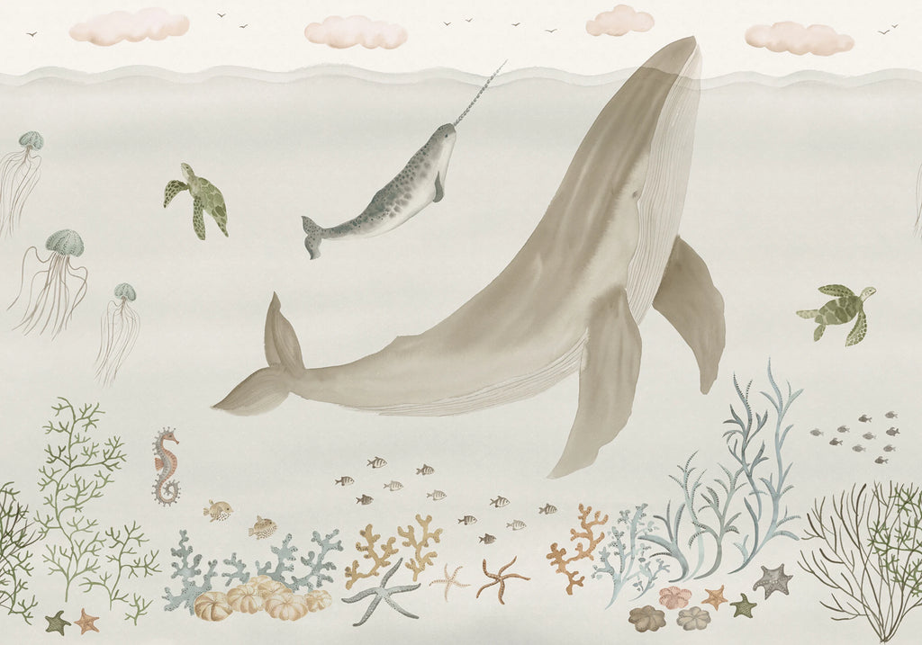 Sally wall mural by Sandberg – kids & nursery design, Beige