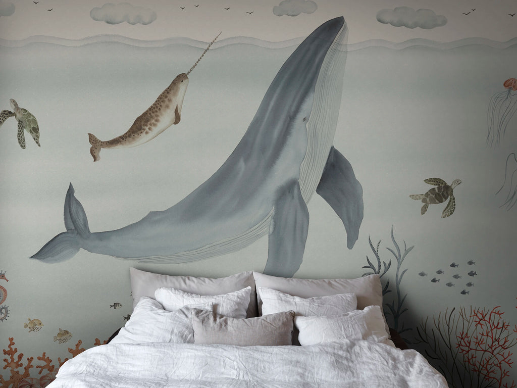 Sally wall mural by Sandberg – kids & nursery design, Blue