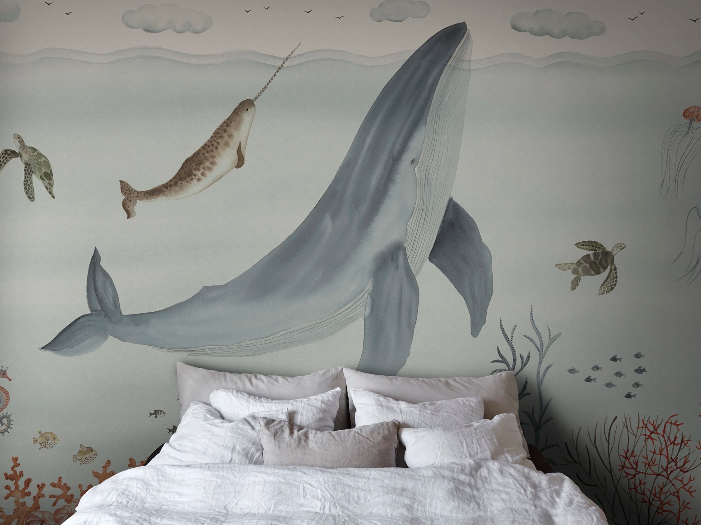 Sally wall mural by Sandberg – kids & nursery design, Blue