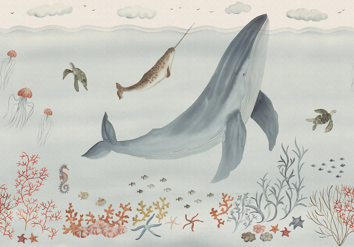 Sally wall mural by Sandberg – kids & nursery design, Blue
