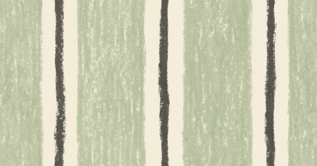 Albin wallpaper by Sandberg – stripe design, Light Green – flat swatch showing the repeat, view 3