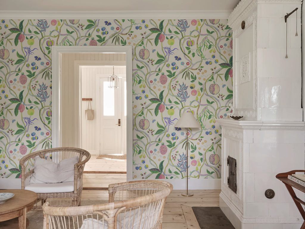 Tree of Life Mural wall mural by Sandberg – Pastel colourway, styled on an interior wall