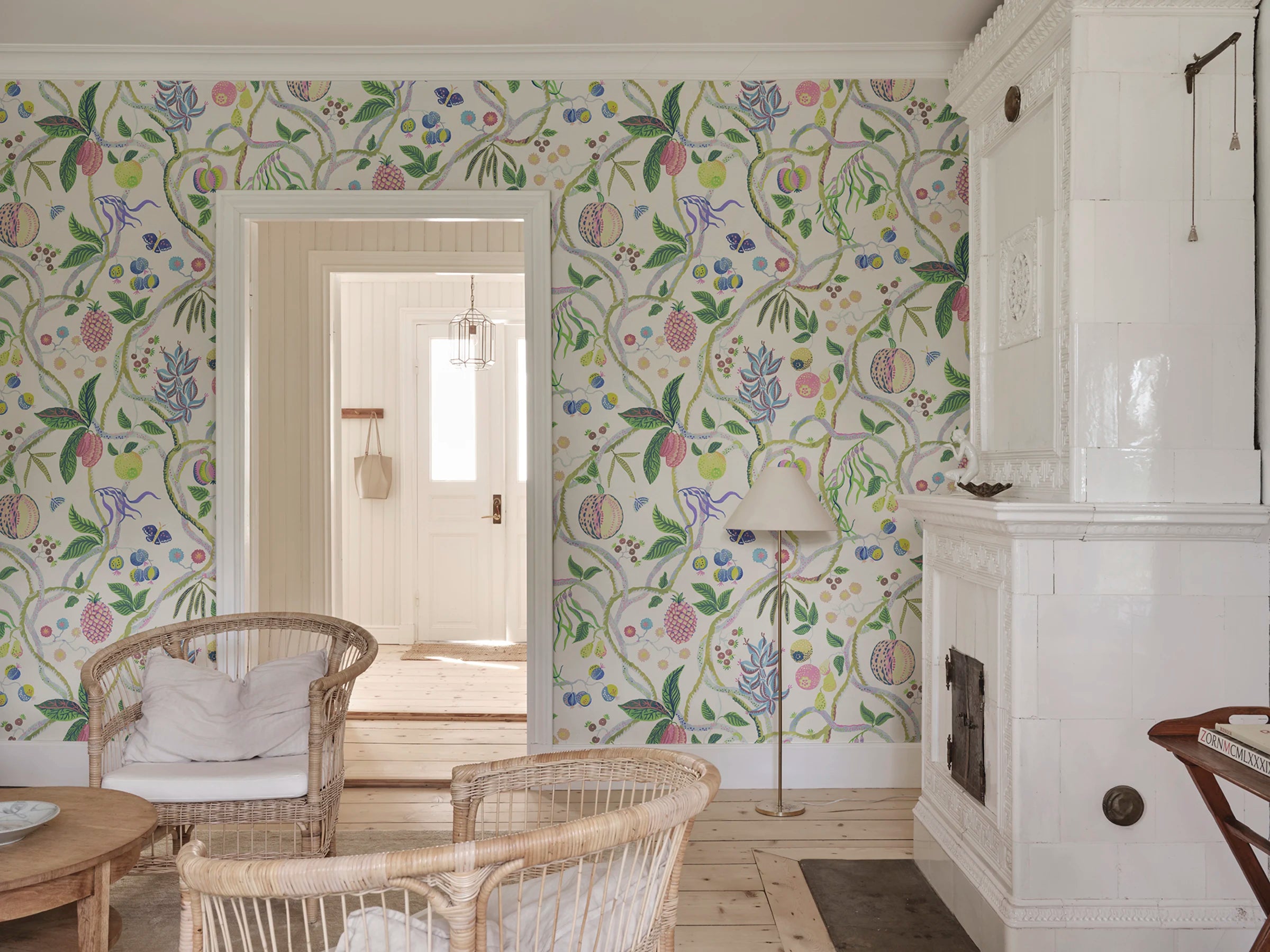 Tree of Life Mural wall mural by Sandberg – Pastel colourway, styled on an interior wall