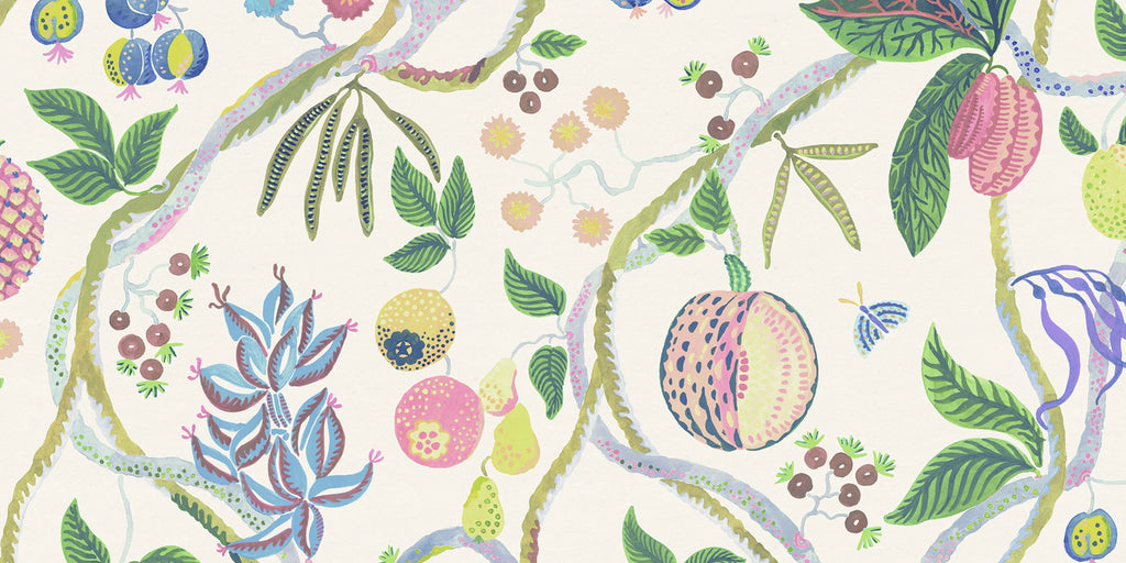 Tree of Life Mural wall mural by Sandberg – Pastel colourway, flat pattern repeat