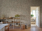 Olof Mural wall mural by Sandberg in Sage Green, styled on an interior wall