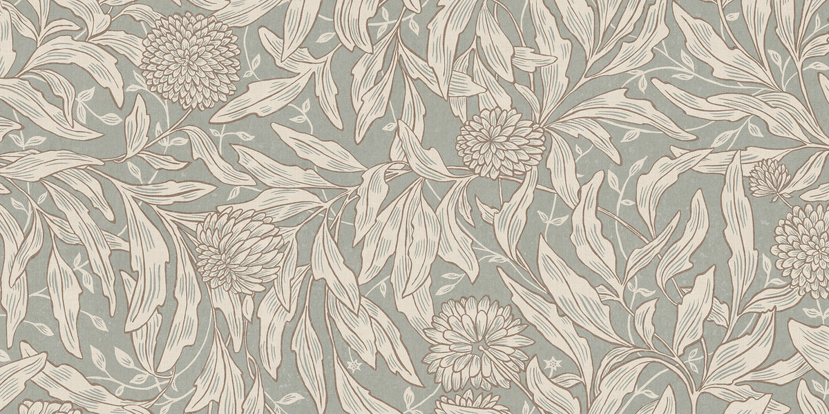 Olof Mural wall mural by Sandberg in Sage Green, flat swatch showing the repeat