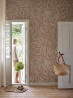 Olof Mural wall mural by Sandberg in Terracotta, styled on an interior wall