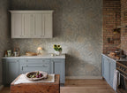 Olof Mural wall mural by Sandberg in Misty Blue, styled on an interior wall