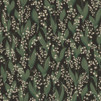 Liljekonvalj wallpaper by Sandberg in Charcoal, flat roll swatch