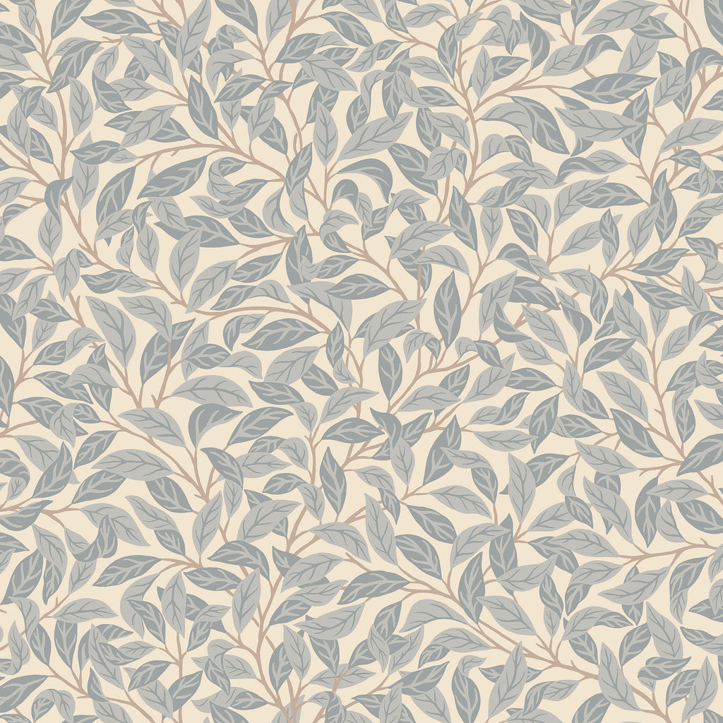 Jonas wallpaper by Sandberg in Misty Blue, flat swatch showing the repeat