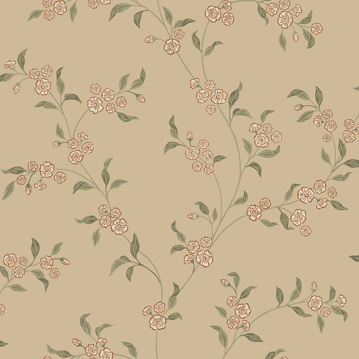 Smilli wallpaper by Sandberg in Clay, flat swatch showing the repeat