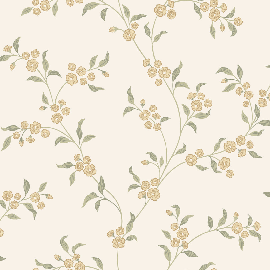 Smilli wallpaper by Sandberg in Oat, flat swatch showing the repeat