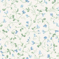 Lucy wallpaper by Sandberg in Sky Blue, flat swatch showing the repeat
