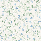 Lucy wallpaper by Sandberg in Sky Blue, flat swatch showing the repeat
