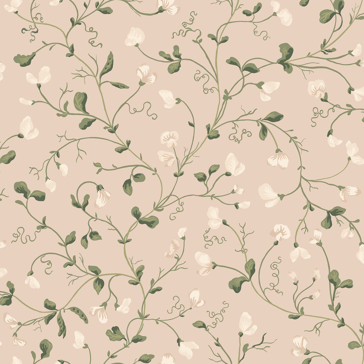 Lucy wallpaper by Sandberg in Sandstone, flat swatch showing the repeat