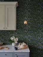 Märta wallpaper by Sandberg in Charcoal, styled in a room, view 2