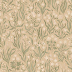 Märta wallpaper by Sandberg in Beige, flat swatch showing the repeat