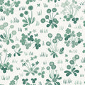Bellis wallpaper by Sandberg in Emerald, flat swatch showing the repeat