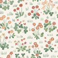 Bellis wallpaper by Sandberg in Red, flat swatch showing the repeat