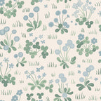 Bellis wallpaper by Sandberg in Misty Blue, flat swatch showing the repeat
