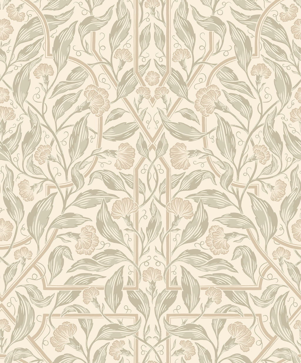 Edda wallpaper by Sandberg in Sandstone, flat swatch showing the repeat