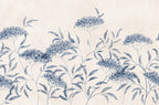 Emmalisa wall mural by Sandberg in Blue, flat swatch showing the repeat